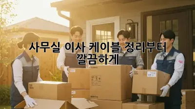 사무실 이사? 케이블 정리부터 깔끔하게!